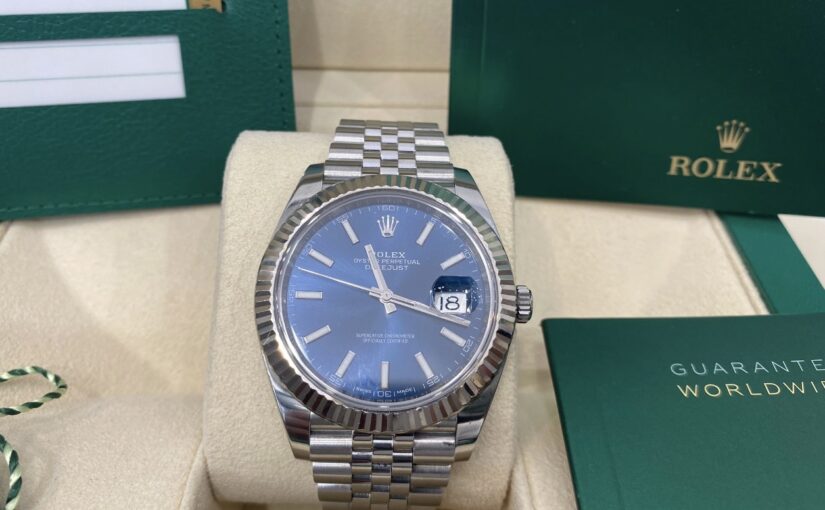 ROLEX DATEJUST CANELE JUBILLEE BLUE ROMAN DIAL 