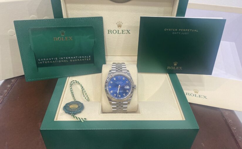 ROLEX DATEJUST CANELE JUBILLE BLUE DIAMOND 41MM FRANCISE CODE 110