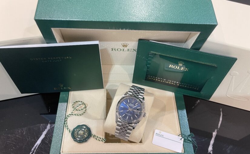 ROLEX DATEJUST 36MM CANELE JUBILEE BLUE 