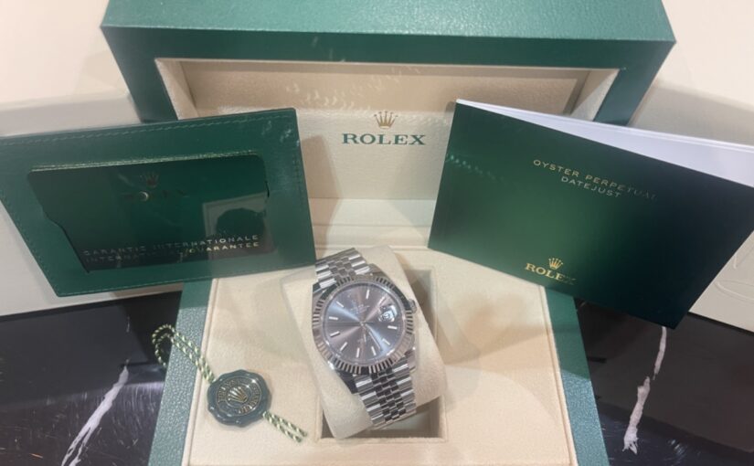 ROLEX DATEJUST 41MM JUBILEE CANNELÉ RHODIUM