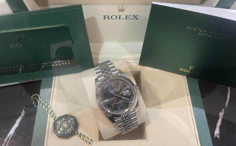 ROLEX DATE JUST 41MM JUBILEE CANNELÉ WIMBLEDON